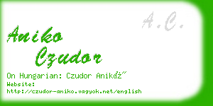 aniko czudor business card